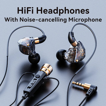 Karaoke HiFi Wired Headphones With Mic Singing Living Headset 3.5mm AUX Heavy Bass Noice Cancelling Earphone 1.2M 3M KTV Music